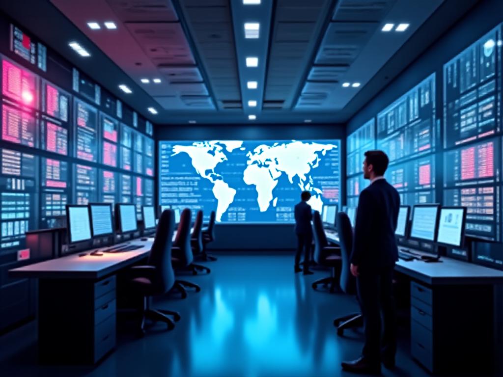 Modern logistics dispatch center